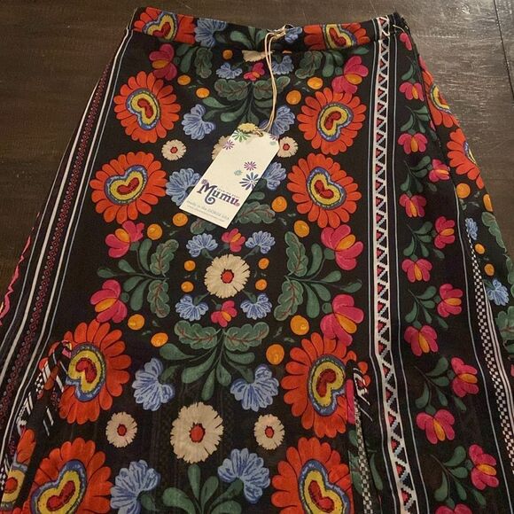 Show Me Your MuMu Mick Floral Double Slit Skirt Small - Picture 2 of 6